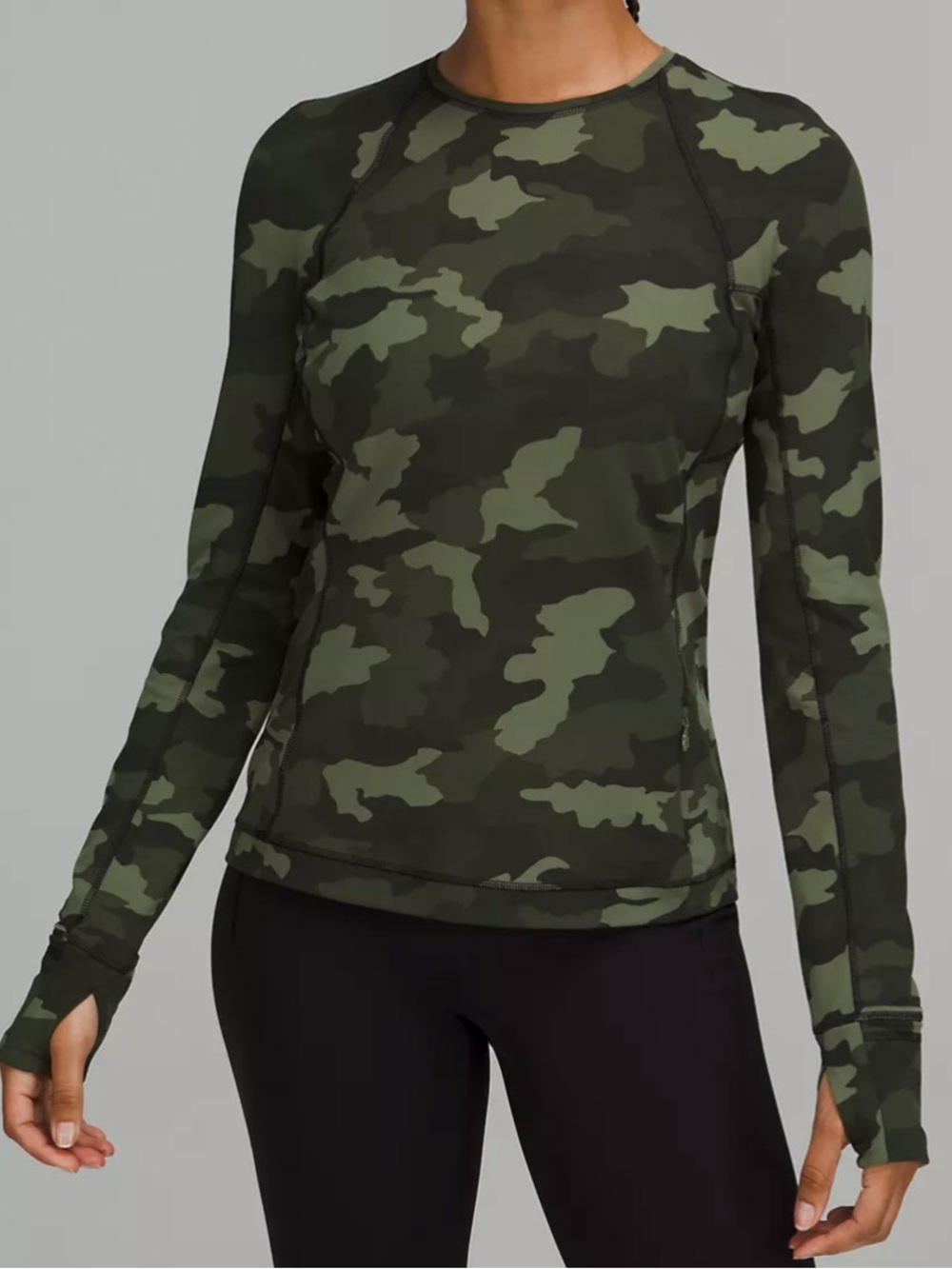 Lululemon It's Rulu Run Long-Sleeve Shirt size 6 camo